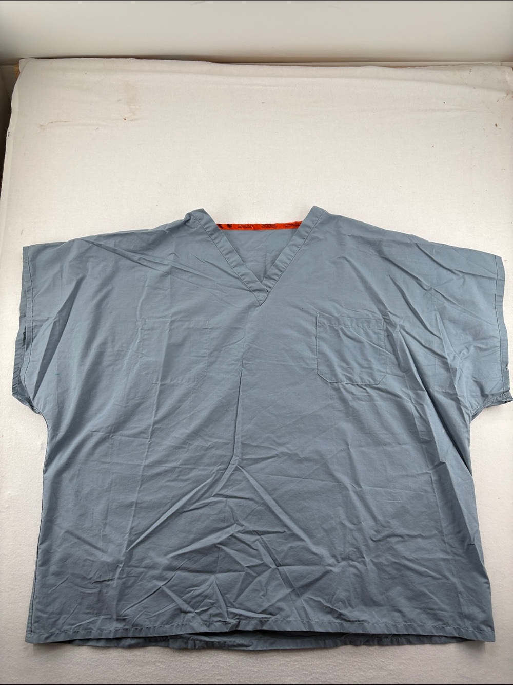Men's Fahion Seal V-Neck Medical Scrub Top - Light Blue - 4xl